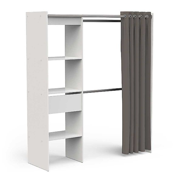 habeig Kleiderschrank begehbar, mit Vorhang, 192cm günstig online kaufen