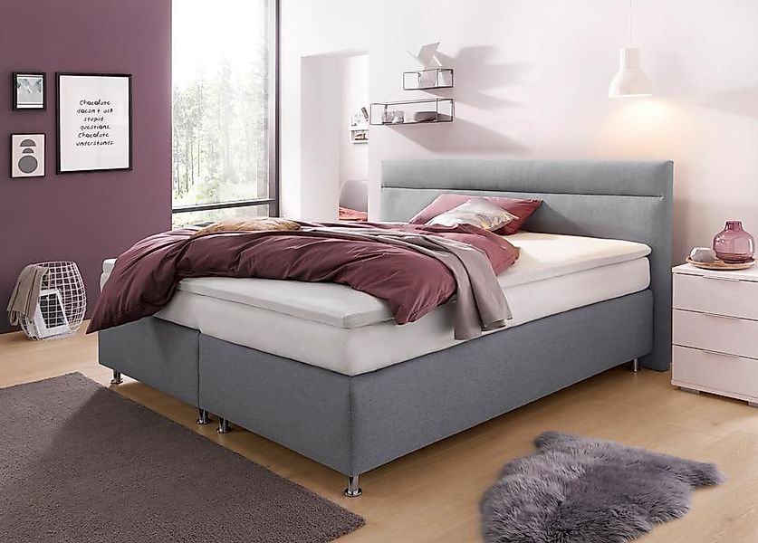 Westfalia Schlafkomfort Boxspringbett wahlweise mit LED-Beleuchtung günstig online kaufen