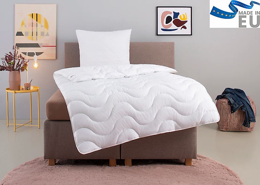 OTTO home Microfaserbettdecke + Microfaserkissen "Mailo, Bettdecke 135x200 günstig online kaufen