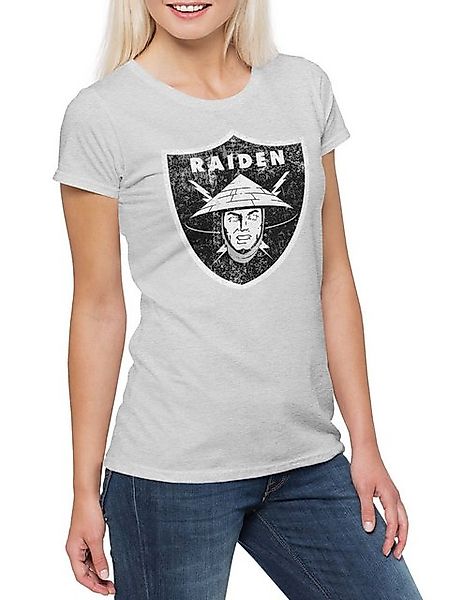 Urban Backwoods Print-Shirt Raiden Logo Damen T-Shirt Mortal Raiders Earthr günstig online kaufen