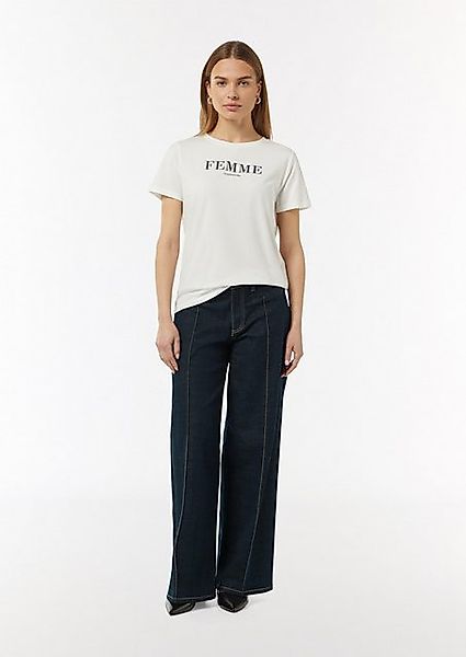 Comma 5-Pocket-Jeans Wide-Leg-Hose aus elastischem Denim Waschung günstig online kaufen