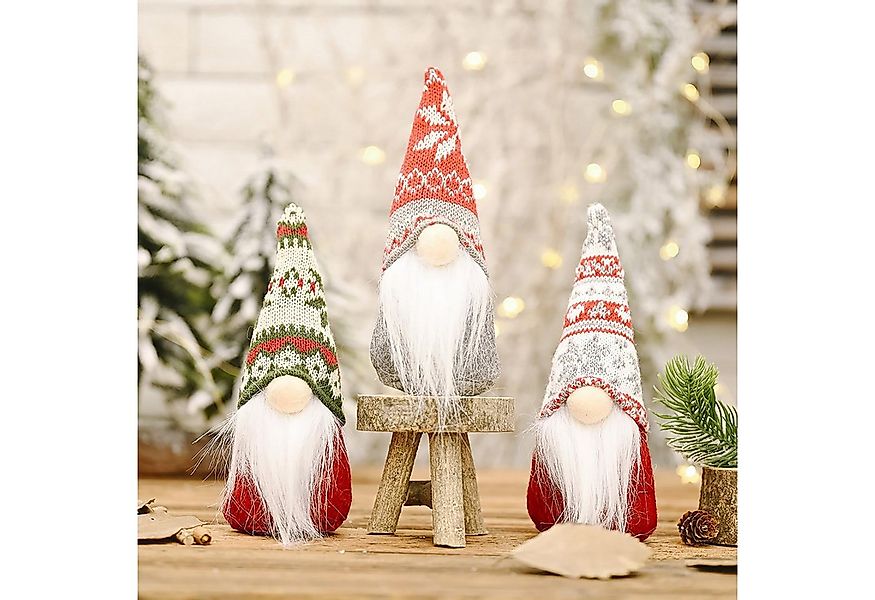 FOUORTUNATE-BEE Weihnachtsfigur 3 Stück Weihnachtswichtel Figuren Weihnacht günstig online kaufen