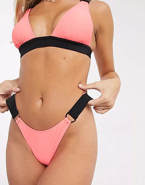 Candy Pants – Bikinihose mit D-Ring-Orange günstig online kaufen