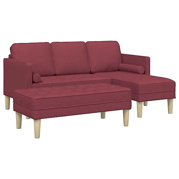vidaXL Sofa-Set 2-Tlg Weinrot 173 x 131 x 67 cm Stoff 3329255 günstig online kaufen