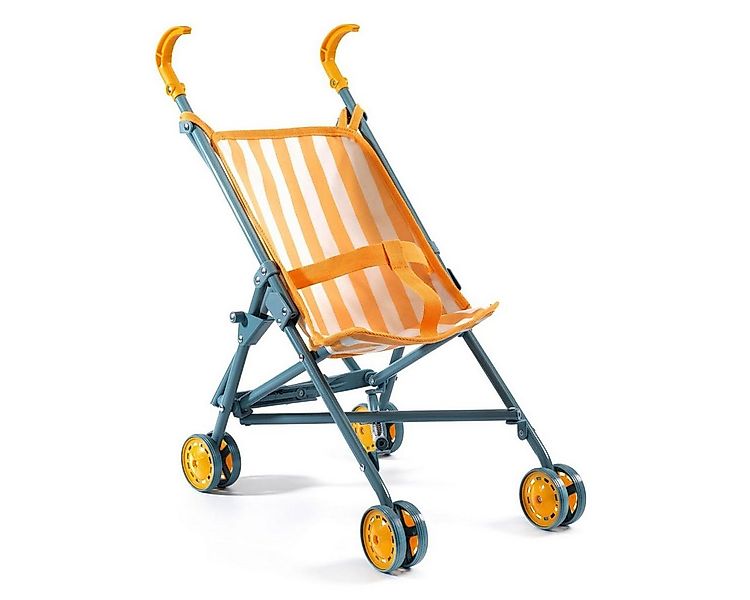DJECO Puppenbuggy Sunshine Puppenwagen 54 cm faltbarer Kinderwagen gelb wei günstig online kaufen