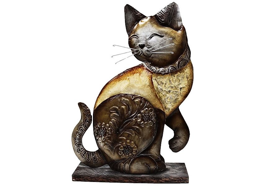MystiCalls Dekofigur Dekofigur Katze sitzend - Tier Metallfigur Geschenk De günstig online kaufen