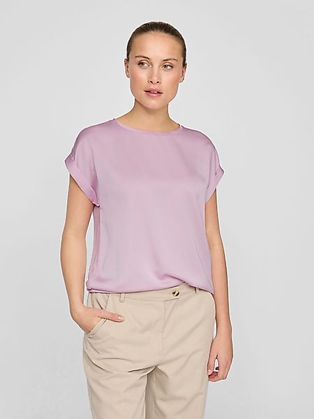 Vila Kurzarmshirt VIELLETTE S/S SATIN TOP günstig online kaufen