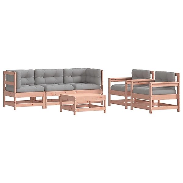 vidaXL 6-Tlg Garten-Lounge-Set mit Kissen Massivholz Douglasie 3185820 günstig online kaufen