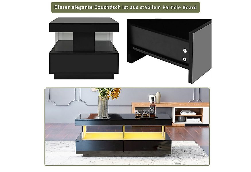 STILVORA Couchtisch Hochglanz-Wohnzimmertisch Beistelltisch Sofatisch,kratz günstig online kaufen