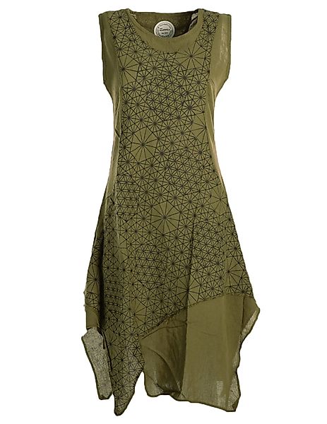 Vishes Midikleid Damen knielanges Kleid Baumwolle günstig online kaufen