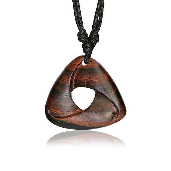 viva-adorno Kette mit Anhänger Halskette Holzanhänger günstig online kaufen