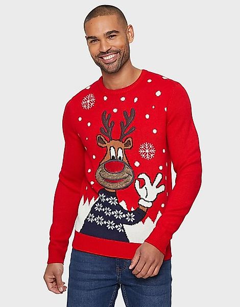 Threadbare Rundhalspullover Reindeer im weihnachtlichen Design günstig online kaufen