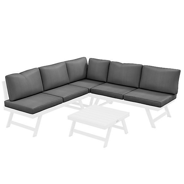 Outsunny 4-tlg Gartenmöbel-Set Balkonmöbel-Set mit Ecksofa Doppelsofa Couch günstig online kaufen