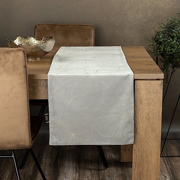 Eurofirany Tischdecke BLINK, Tischläufer, Samt, Velvet, günstig online kaufen