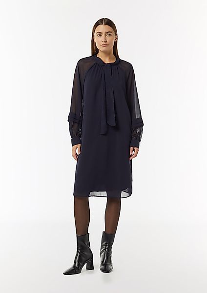 comma Minikleid Kleid Chiffonkleid mit transparenten günstig online kaufen
