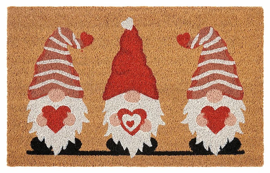 HANSE Home Fußmatte "Kokos Gnome Heart, Türmatte" rechteckig 15 mm Höhe Sch günstig online kaufen