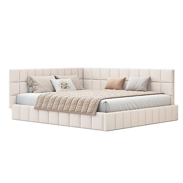 HAUSS SPOLE Schlafsofa 160x200cm Multifunktionsbett mit Lattenrost aus Samt günstig online kaufen