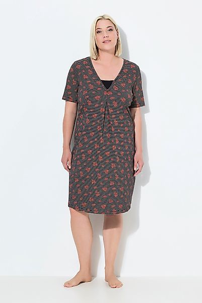 Ulla Popken Nachthemd Nachthemd Ringel/ Blüten günstig online kaufen