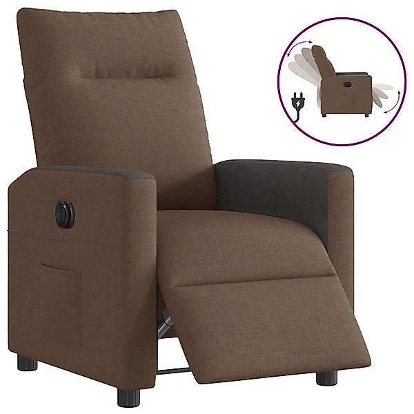 vidaXL Relaxsessel Elektrisch Braun Stoff 3324041 günstig online kaufen