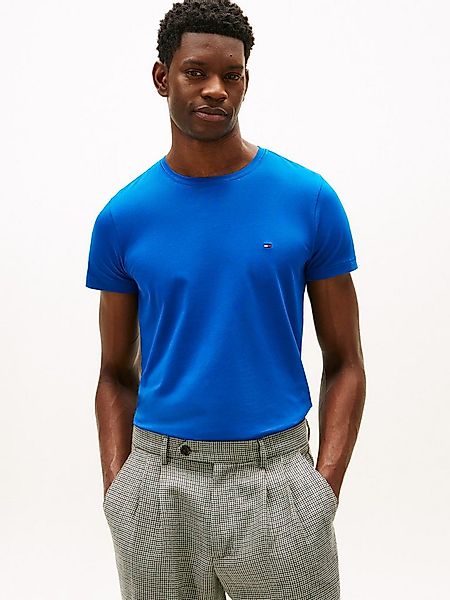 Tommy Hilfiger T-Shirt STRETCH SLIM FIT unifarben, casual, slim fit, Baumwo günstig online kaufen