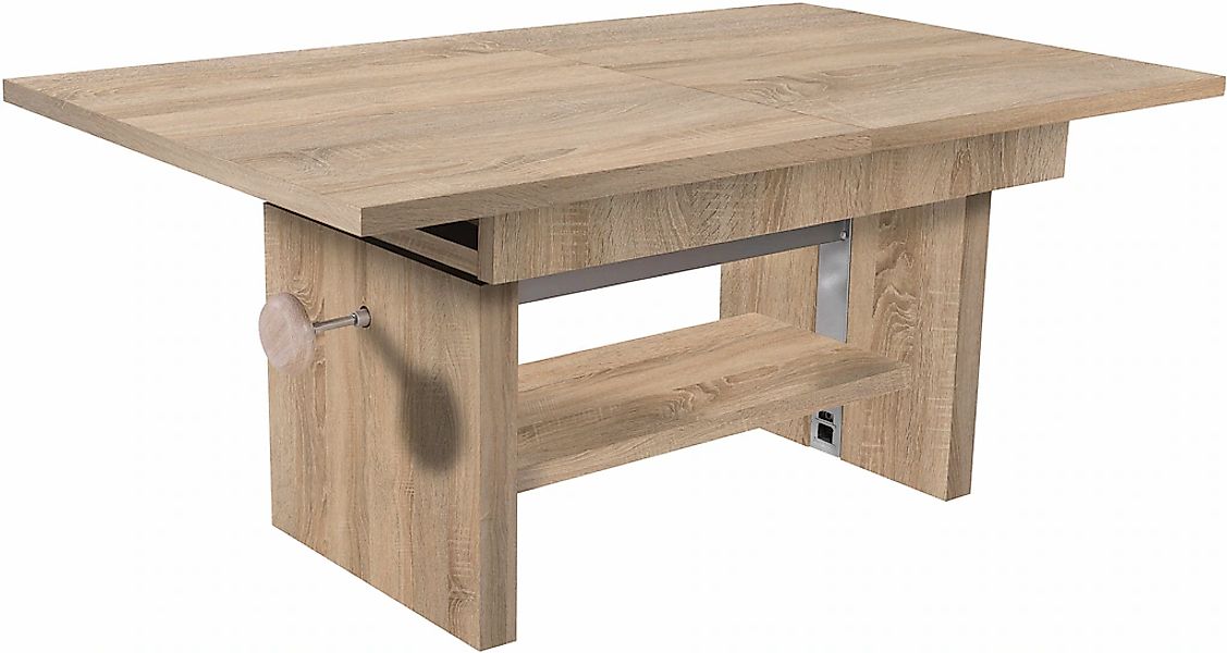 Stolkom Couchtisch "Event höhenverstellbar, ausziehbar, BxHxT 110-150x48-63 günstig online kaufen