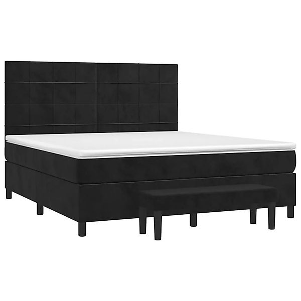 vidaXL Boxspringbett mit Matratze Schwarz 160x200 cm Samt 3137853 günstig online kaufen