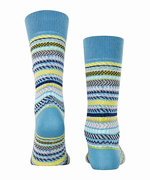 Burlington Digital Fair Isle Herren Socken, 40-46, Blau, Streifen, Baumwoll günstig online kaufen