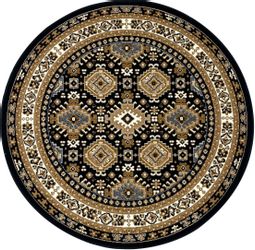 my home Teppich "Diantha" rund 7 mm Höhe Orient-Optik, Teppich mit Bordüre, günstig online kaufen