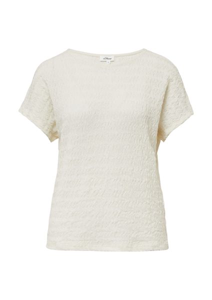 s.Oliver Kurzarmshirt T-Shirt Strukturiertes T-Shirt aus günstig online kaufen