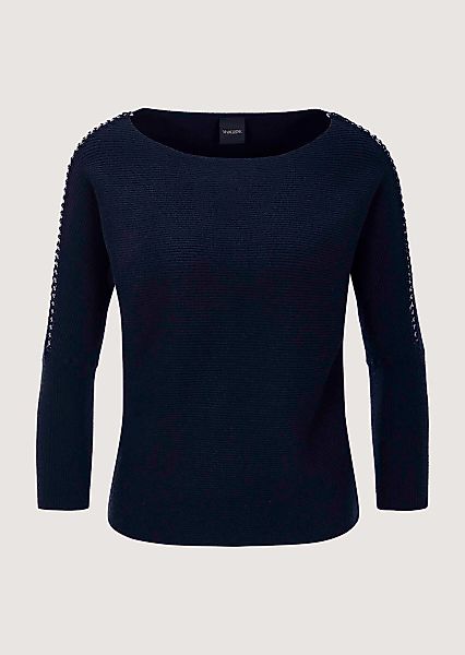 MADELEINE Longpullover "Feinstrickpullover Viskosepullover mit Deko-Kette" günstig online kaufen