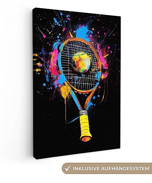 OneMillionCanvasses® Leinwandbild Graffiti - Sport - Tennis - Rakete - Ball günstig online kaufen