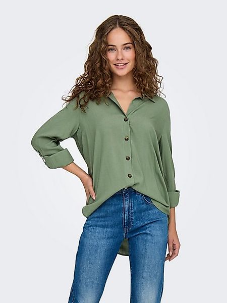 JACQUELINE de YONG Blusenshirt Bluse mit Hemdkragen locker geschnitten lang günstig online kaufen