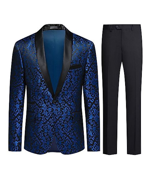 Allthemen Smoking (2 tlg) Herren Jacquard Anzug Slim Fit Anzüge für Hochzei günstig online kaufen