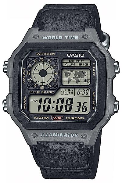 CASIO Digitaluhr Herren-Armbanduhr Digital mit Stoffband günstig online kaufen