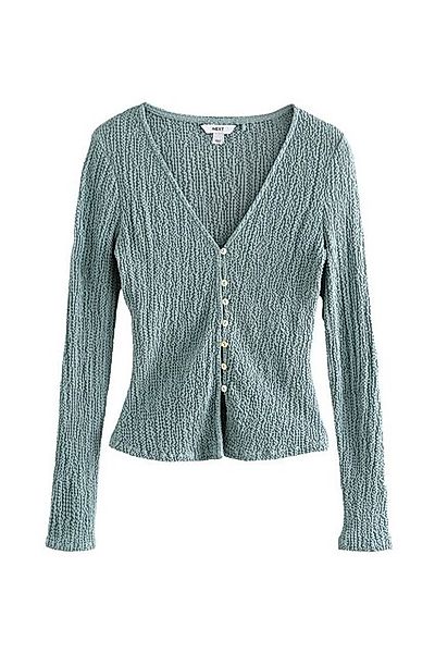 Next Strickjacke Langärmelige, geknöpfte Strickjacke mit Struktur (1-tlg) günstig online kaufen