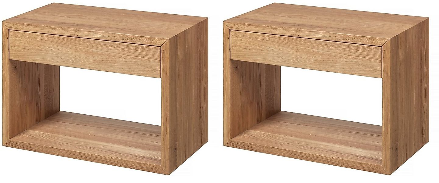 Woodek Design Nachttisch HUGO mit Schublade und Regal, kompakt und minimali günstig online kaufen