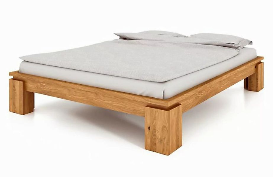 byoak Bett VINCI 140 x 200 aus Massivholz, ohne Kopfteil, Naturgeölt günstig online kaufen