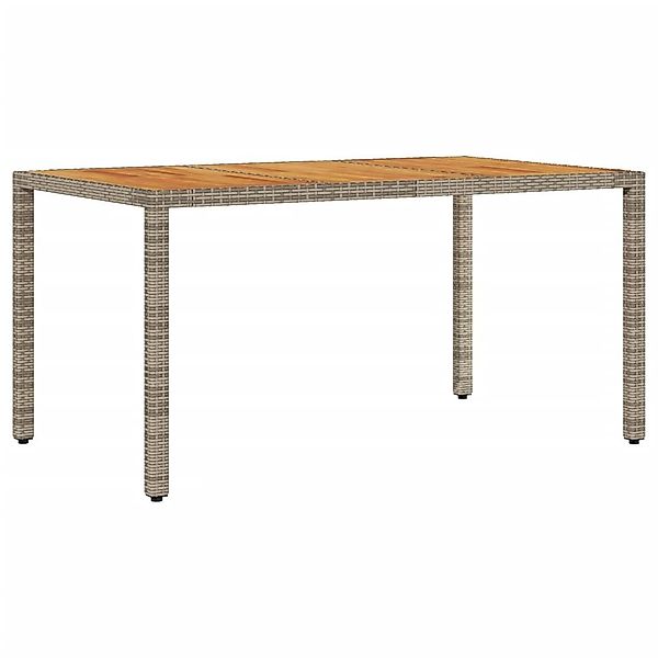 vidaXL Gartentisch Gartentisch mit nholz-Platte Grau günstig online kaufen