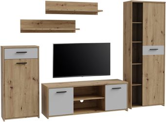 FORTE Wohnwand "Pablo" 5 Stk. tlg. Wohnwand 5teilig, Stauraum, Funktionalit günstig online kaufen