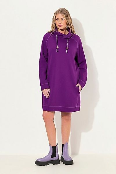 Ulla Popken Jerseykleid Sweatkleid Stehkragen Langarm Taschen günstig online kaufen