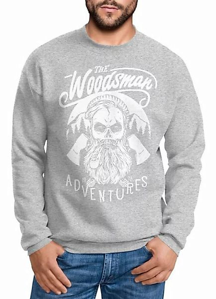Neverless Sweatshirt Herren Sweatshirt Lumberjack Woodsman Hipster Bart Sku günstig online kaufen