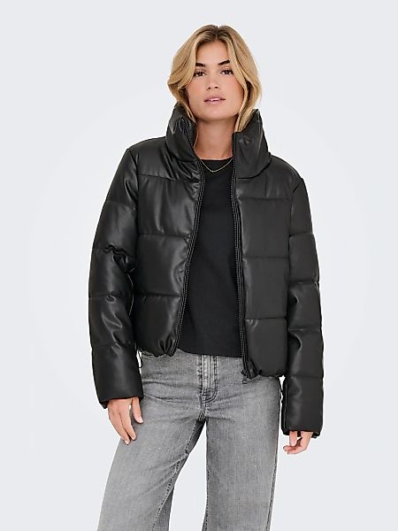 ONLY Steppjacke "ONLELSIE FAUX LEATHER PUFFER JKT CC OTW", ohne Kapuze günstig online kaufen