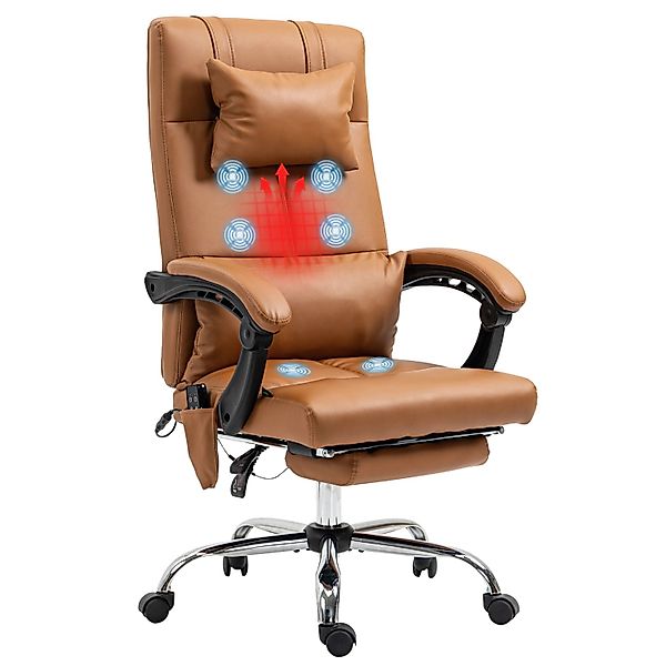 Vinsetto Schreibtischstuhl Bürostuhl mit Wippfunktion, Massagesessel günstig online kaufen