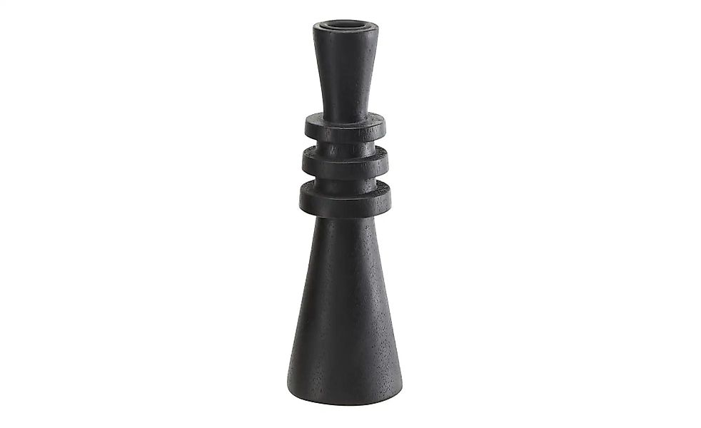 HOME STORY Kerzenhalter   ¦ schwarz ¦ Holz ¦ Maße (cm): H: 20  Ø: 7 Accesso günstig online kaufen