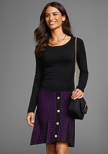 Laura Scott Strickkleid, mit edlen Zierknöpfen günstig online kaufen