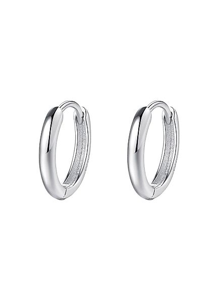 Hey Happiness Paar Creolen Chunky Silber 925 Damen, vergoldet, Kleine Basic günstig online kaufen