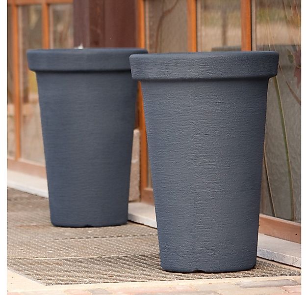 KAGM Pflanzkübel XXL Blumenkübel 2er SET mit Pflanzeinsatz aus Kunststoff A günstig online kaufen