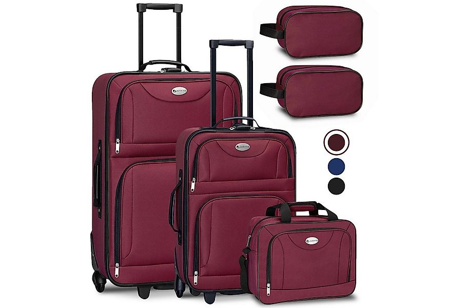 Juskys Trolleyset Athen, 2 Rollen, (5-teilig), 2 Trolley, 1 Umhängetasche, günstig online kaufen