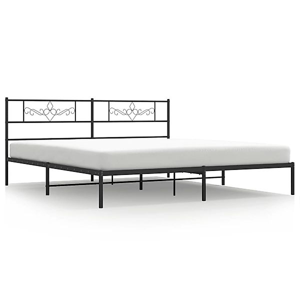 vidaXL Bettgestell mit Kopfteil Metall Schwarz 200x200 cm Modell 81887099 günstig online kaufen
