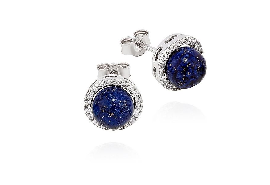 NKlaus Paar Ohrstecker Paar 9mm Ohrstecker Kugel echt Lapislazuli 925 Sil ( günstig online kaufen